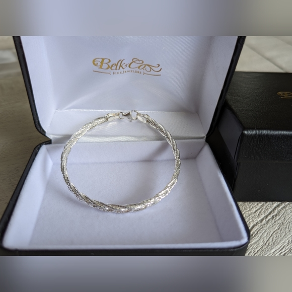 Sterling Silver Bracelet + Earrings 💎 Fine Jewelry Set - Picture 7 of 9